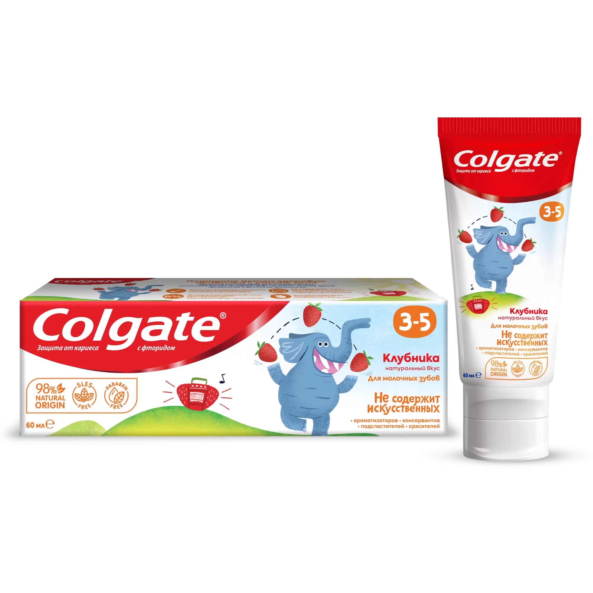 

Зубная паста Colgate 3-5 Клубника детская с фторидом 60 мл