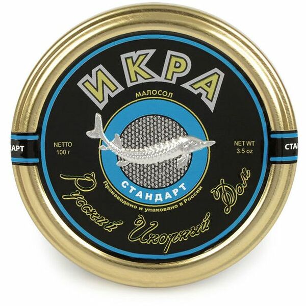 Икра осетра Русский икорный дом черная зернистая сибирская 100 г