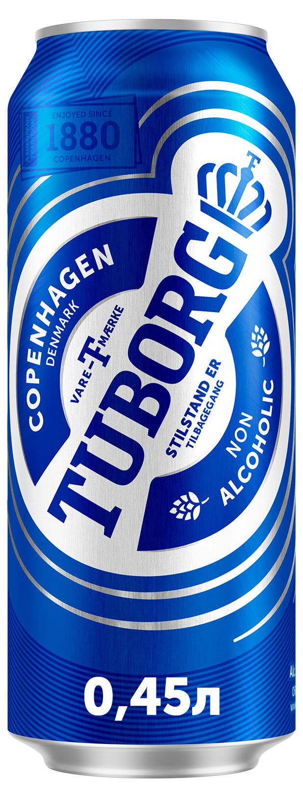 

Пиво безалкогольное Tuborg Non Alcoholic светлое пастеризованное 0,5% 0.45 л