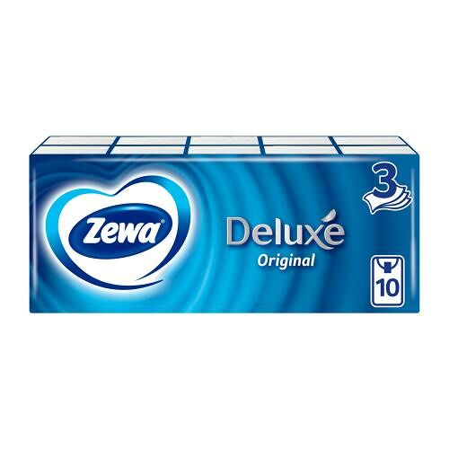 Платочки носовые Zewa Deluxe бумажные 10 x 10 шт