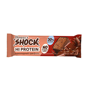 Батончик протеиновый FitnesShock Hi Protein глазированный Шоколадный трюфель 40 г