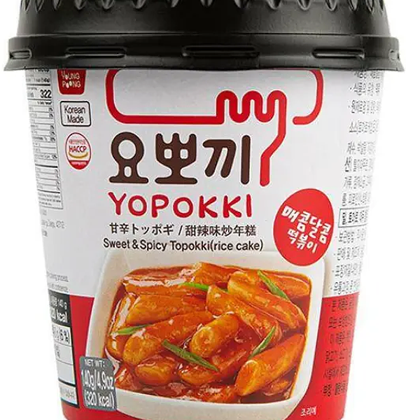 Рисовые клецки Yopokki Young Poong топокки быстрого приготовления с остро-сладким соусом 140 г