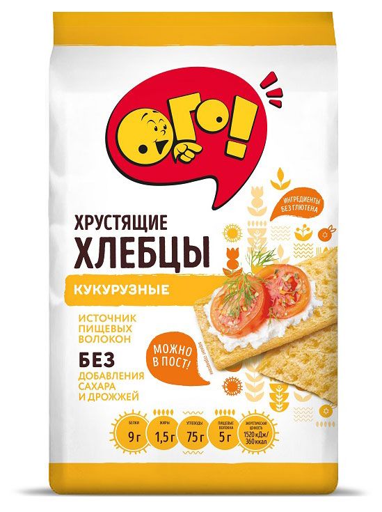 

Хлебцы Ого! хрустящие кукурузные 75 г
