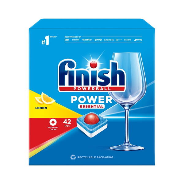 Ср-во д/мытья посуды в посудомоечных машинах в табл Finish Powerball Power Essential с аром лимона 42 шт