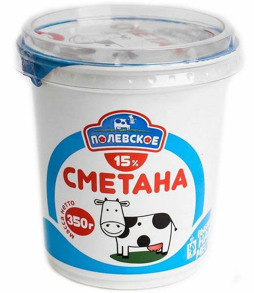 Сметана Полевское, 15% 350 г