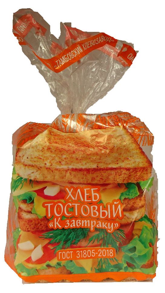 

Хлеб тостовый Тамбовский хлебокомбинат к завтраку нарезка 300 г