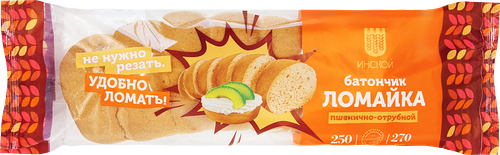 Батончик Инской Ломайка пшенично-отрубной 250 г