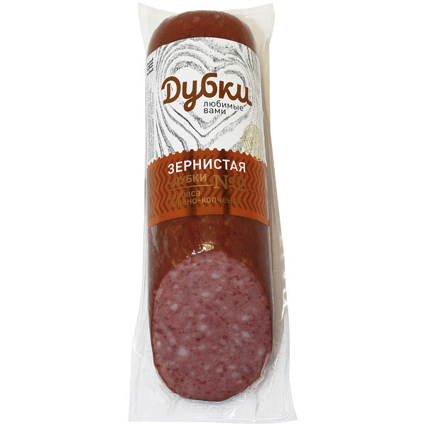 Колбаса варено-копченая Дубки Зернистая 300 г