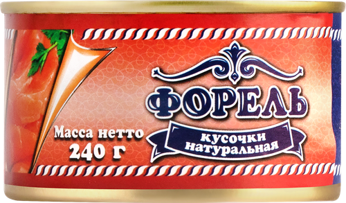 

Форель натуральная Пищевик кусочки 240 г