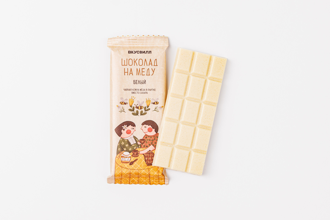 

Шоколад белый на меду 45 г