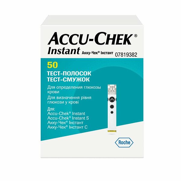 Тест-полоски для глюкометров Accu-Chek Instant 50 шт
