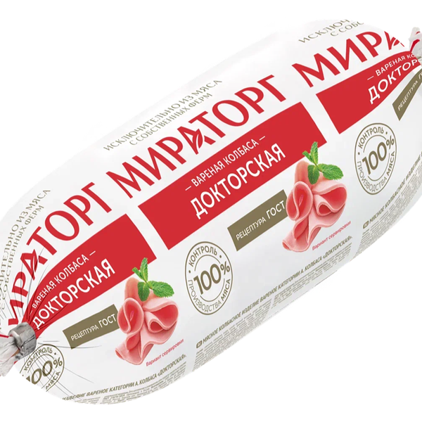 Колбаса варёная Докторская Мираторг вес