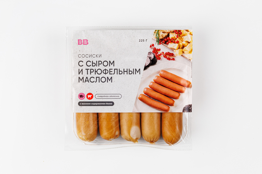 

Сосиски с сыром и трюфельным маслом 225 г