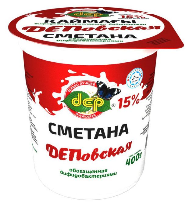 

Сметана Dep обогащенная бифидобактериями без змж 15% 400 г