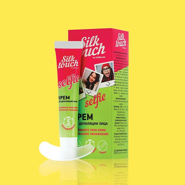 Крем для депиляции Carelax Silk Touch Selfie увлажняющий , с лотосом 20мл