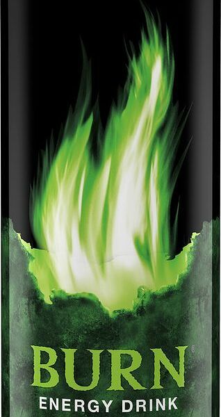 Напиток энергетический с яблоком и киви, Burn, 0.5 л 