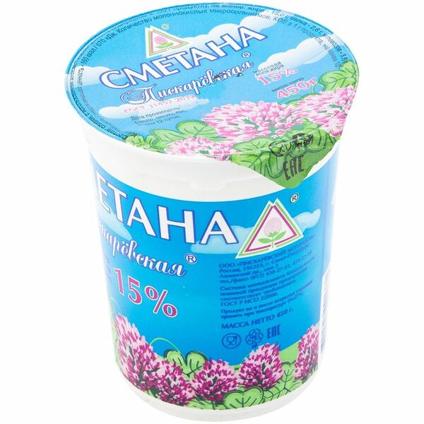 Сметана Пискаревский 15%, 450г
