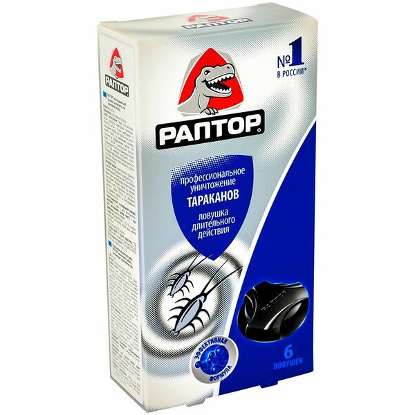 Средство инсектицидное РАПТОР гель в ловушке против ползающих насекомых, 6шт