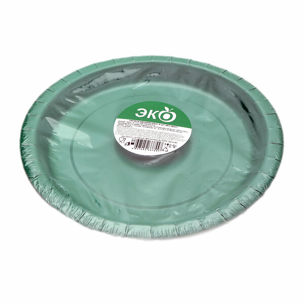 Тарелки одноразовые зеленые Эко ТМ Лекс