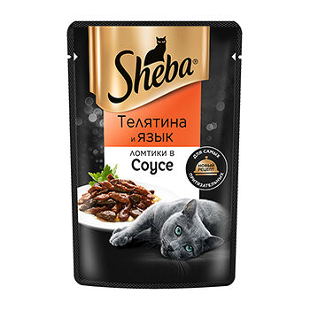 Влажный корм для кошек Sheba® Ломтики в соусе с телятиной и языком 75 г