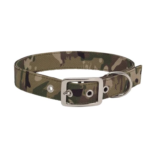 Ошейник для собак капроновый Камуфляж, зеленый, ширина 20 мм, обхват шеи 37-47 см