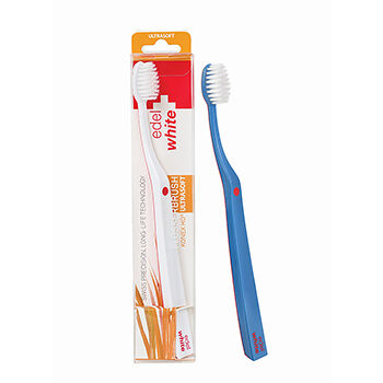 Зубная щетка edel+white Ultrasoft ультрамягкая с защитным колпачком, Швейцария