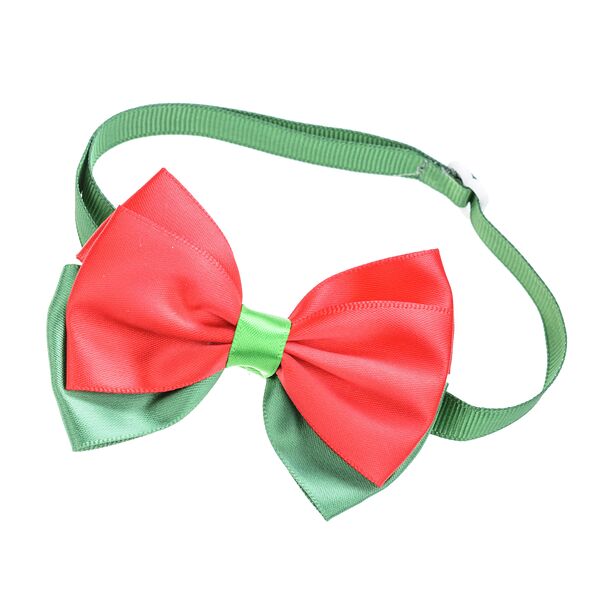 Petmax Галстук-бант красно-зеленый