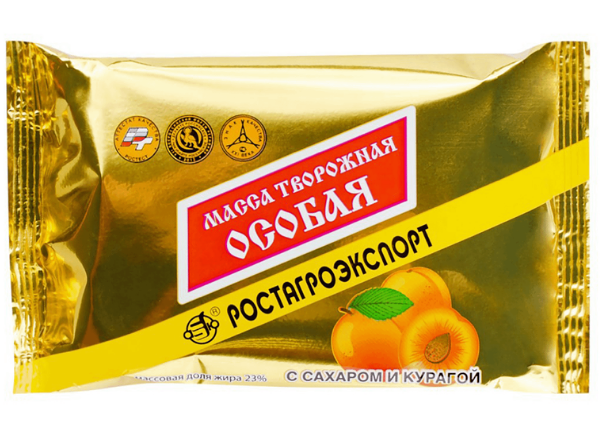 Масса творожная с курагой Раэ 23% 