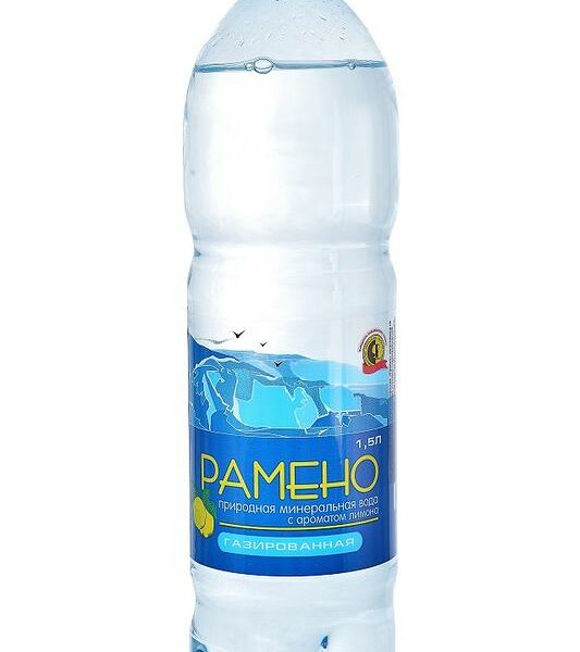 Вода Рамено с ароматом лимона газированная 1.5л