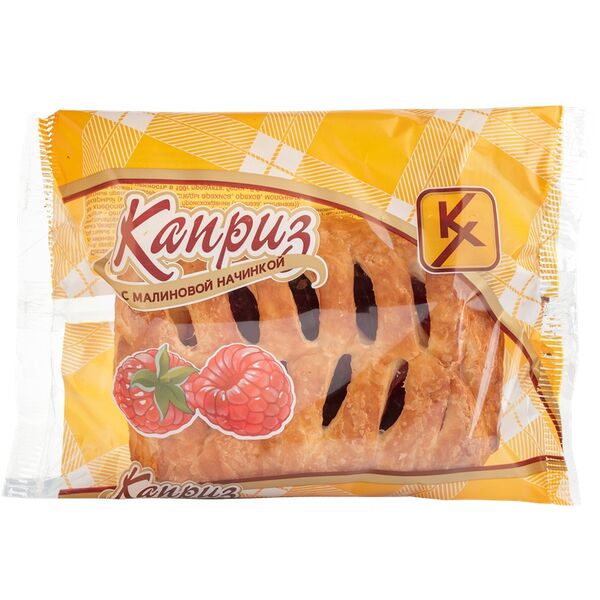 Слойка Клинский Каприз с малиновой начинкой 80г