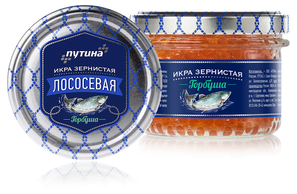 

Икра лососевая Путина Горбуша зернистая 240 г