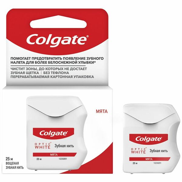 Зубная нить Colgate Optic White, 25 м