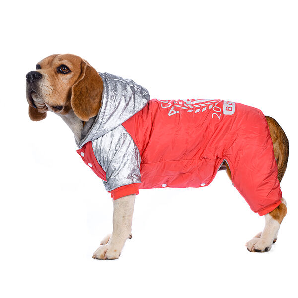 Комбинезон для собак Petmax с капюшоном 2XL коралловый (девочка)