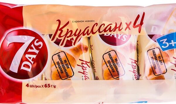 Круассан 7 Days с кремом какао 4х65г