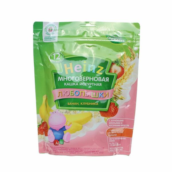 Каша Heinz фруктово-йогуртовая банан-клубника, 200г