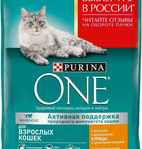 Purina One корм для взрослых кошек Курица