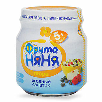 Пюре ягодный салатик ТМ ФрутоНяня