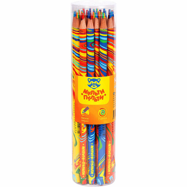 Карандаш Рельеф-Центр с многоцветным грифелем, в ассортименте, 1 шт