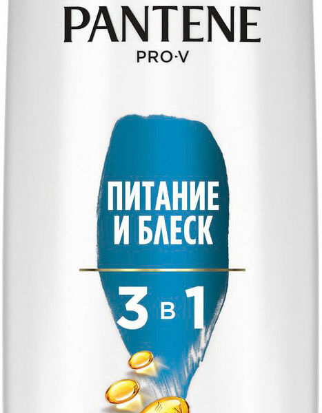 Шампунь для волос Pantene Питание и блеск 3 в 1 360 мл