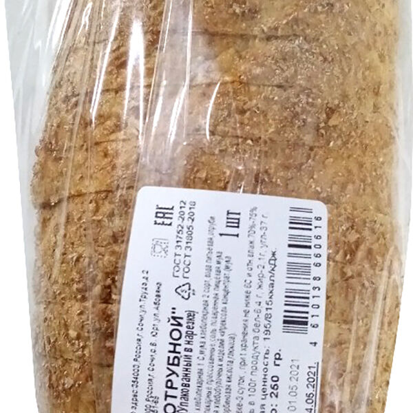Батон Громовы Отрубной нарезка