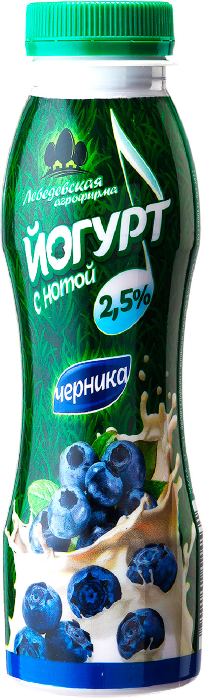 

Йогурт питьевой Лебедевская Агрофирма черника 2.5% 290 г