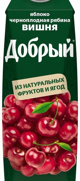 Нектар Добрый Яблоко, вишня и черноплодная рябина 1 л