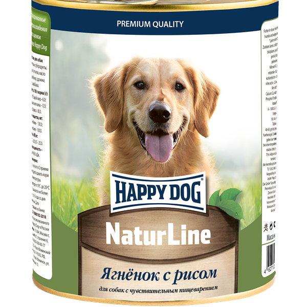Happy Dog Natur Line консервы для собак Ягненок и рис..