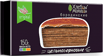 Хлебцы хруст. Хлебцы-молодцы Бородинские цельнозерновые 150г