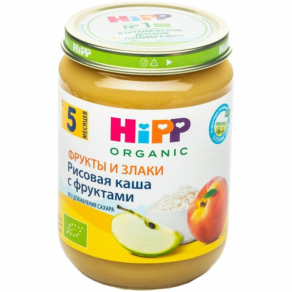 Каша рисовая HiPP Фрукты и злаки, с 5 месяцев