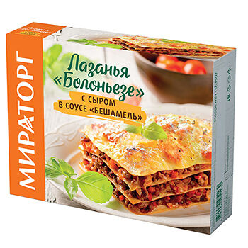 Лазанья МИРАТОРГ Болоньезе с сыром в соусе Бешамель