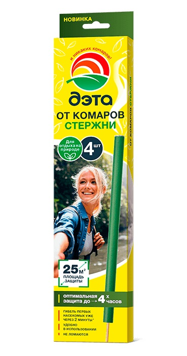 

Стержни Дэта от комаров и летающих насекомых 4 шт.