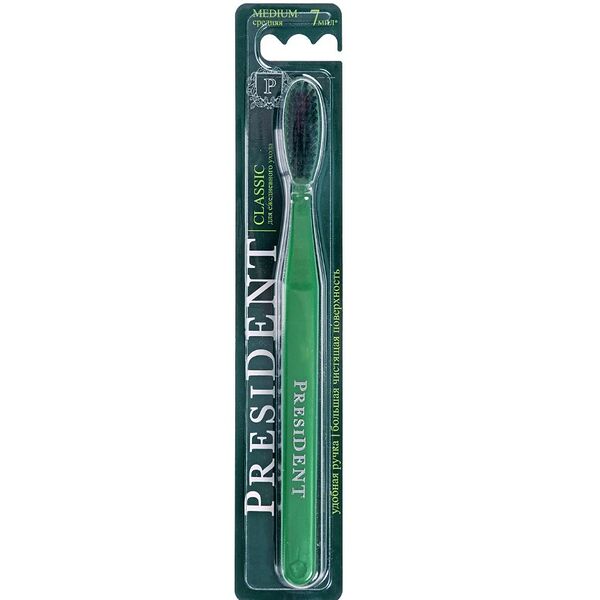 Зубная щетка средняя Classic PRESIDENT