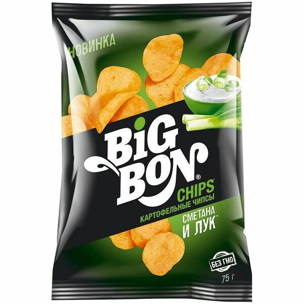 Чипсы Биг Бон сметана-лук