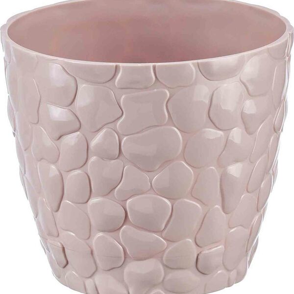 Кашпо для цветов Idea Камни d=15см, 1,4л, цвет чайная роза